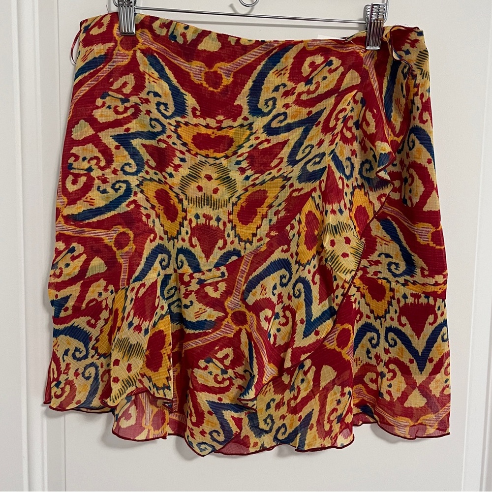 Mango Women’s Raffled Trim Short Wrap Skirt - EU L / US M